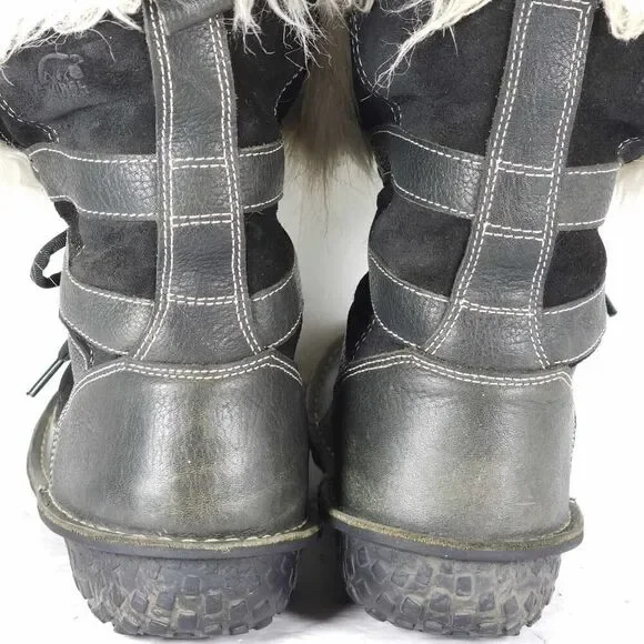 Sorel Women's Kaya US8 Black Leather Waterproof Insulated Faux Fur Winter Boot - Picture 14 of 16